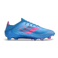 Chuteira Infantil Campo Adidas F50 Elite FG Azul e Rosa - VENI Futebol