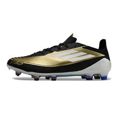 Chuteira Infantil Campo Adidas F50 Elite FG Triunfo Dourado Pack