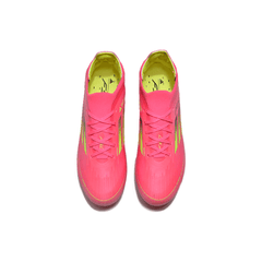 Chuteira Infantil Campo Adidas F50 Elite FG Rosa e Amarela - VENI Futebol