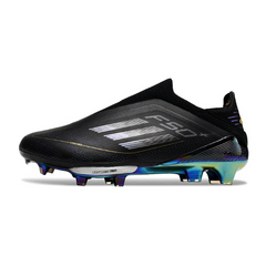 Chuteira Infantil Campo Adidas F50+ Elite Sem Cadarço FG Darkspark Pack