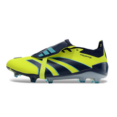 Chuteira Infantil Campo Adidas Predator 30 Elite Com Lingua FG Amarela e Azul