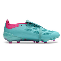 Chuteira Infantil Campo Adidas Predator 30 Elite Com Lingua FG Azul Claro e Rosa - VENI Futebol