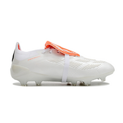 Chuteira Infantil Campo Adidas Predator 30 Elite Com Lingua FG Branca e Laranja - VENI Futebol