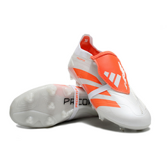 Chuteira Infantil Campo Adidas Predator 30 Elite Com Lingua FG Branca e Laranja - VENI Futebol