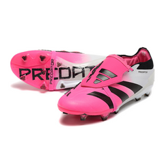 Chuteira Infantil Campo Adidas Predator 30 Elite Com Lingua FG Branca e Rosa - VENI Futebol