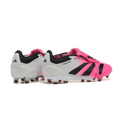 Chuteira Infantil Campo Adidas Predator 30 Elite Com Lingua FG Branca e Rosa - VENI Futebol