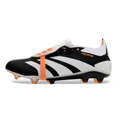 Chuteira Infantil Campo Adidas Predator 30 Elite Com Lingua FG Preta e Branca