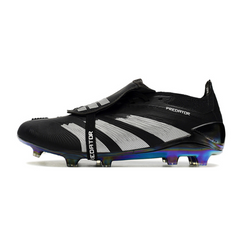 Chuteira Infantil Campo Adidas Predator 30 Elite Com Lingua FG Preta e Branca