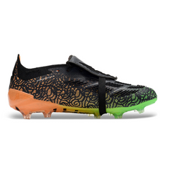 Chuteira Infantil Campo Adidas Predator 30 Elite Com Lingua FG Preta e Laranja - VENI Futebol