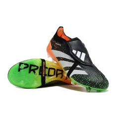 Chuteira Infantil Campo Adidas Predator 30 Elite Com Lingua FG Preta e Laranja - VENI Futebol