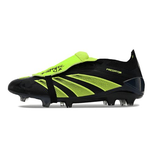 Chuteira Infantil Campo Adidas Predator 30 Elite Com Lingua FG Preta e Verde - VENI Futebol