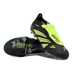 Chuteira Infantil Campo Adidas Predator 30 Elite Com Lingua FG Preta e Verde - VENI Futebol