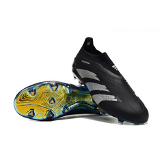 Chuteira Infantil Campo Adidas Predator 30 Elite Sem Cadarço FG Preta e Branca - VENI Futebol