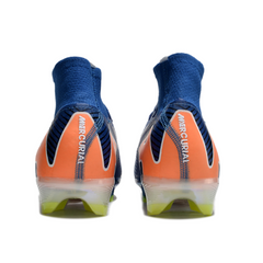 Chuteira Infantil Campo Nike Air Zoom Mercurial Superfly 10 Elite FG Azul e Laranja