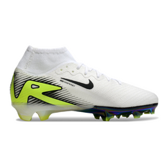 Chuteira Infantil Campo Nike Air Zoom Mercurial Superfly 10 Elite FG Branco, Verde e Preto