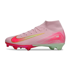 Chuteira Infantil Campo Nike Air Zoom Mercurial Superfly 10 Elite FG Rosa Claro