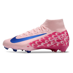 Chuteira Infantil Campo Nike Air Zoom Mercurial Superfly 10 Elite FG Rosa e Azul