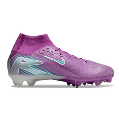 Chuteira Infantil Campo Nike Air Zoom Mercurial Superfly 10 Elite FG Roxo e Azul