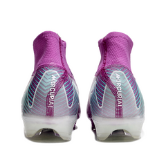 Chuteira Infantil Campo Nike Air Zoom Mercurial Superfly 10 Elite FG Roxo e Azul