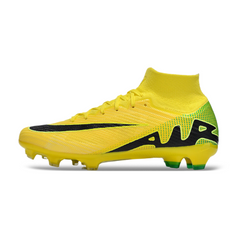 Chuteira Infantil Campo Nike Zoom Mercurial Superfly 9 Elite FG Amarela, Verde e Preta - VENI Futebol