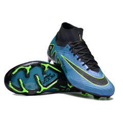 Chuteira Infantil Campo Nike Zoom Mercurial Superfly 9 Elite FG Azul, Preta e Verde - VENI Futebol