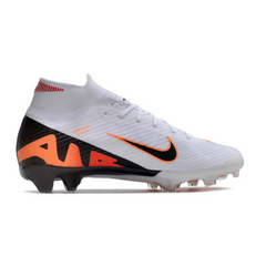 Chuteira Infantil Campo Nike Zoom Mercurial Superfly 9 Elite FG Branca, Preta e Laranja - VENI Futebol