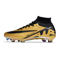 Chuteira Infantil Campo Nike Zoom Mercurial Superfly 9 Elite FG Dourada e Preta - VENI Futebol