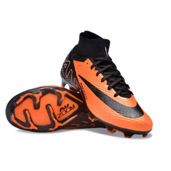 Chuteira Infantil Campo Nike Zoom Mercurial Superfly 9 Elite FG Laranja e Preta - VENI Futebol