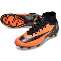 Chuteira Infantil Campo Nike Zoom Mercurial Superfly 9 Elite FG Laranja e Preta - VENI Futebol