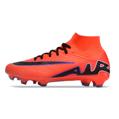 Chuteira Infantil Campo Nike Zoom Mercurial Superfly 9 Elite FG Laranja e Roxa - VENI Futebol