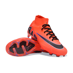 Chuteira Infantil Campo Nike Zoom Mercurial Superfly 9 Elite FG Laranja e Roxa - VENI Futebol