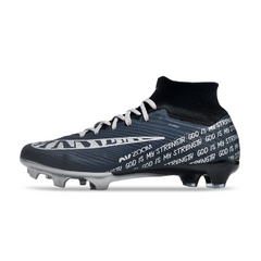 Chuteira Infantil Campo Nike Zoom Mercurial Superfly 9 Elite FG Preta, Cinza e Branca - VENI Futebol