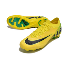 Chuteira Infantil Campo Nike Zoom Mercurial Vapor 15 Elite FG Amarela, Verde e Preta - VENI Futebol