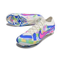 Chuteira Infantil Campo Nike Zoom Mercurial Vapor 15 Elite FG Branca e Colorida - VENI Futebol