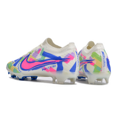 Chuteira Infantil Campo Nike Zoom Mercurial Vapor 15 Elite FG Branca e Colorida - VENI Futebol