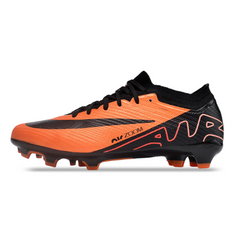 Chuteira Infantil Campo Nike Zoom Mercurial Vapor 15 Elite FG Laranja e Preta - VENI Futebol