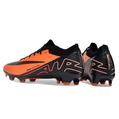 Chuteira Infantil Campo Nike Zoom Mercurial Vapor 15 Elite FG Laranja e Preta - VENI Futebol