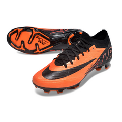 Chuteira Infantil Campo Nike Zoom Mercurial Vapor 15 Elite FG Laranja e Preta - VENI Futebol