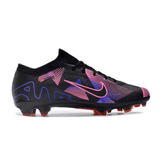 Chuteira Infantil Campo Nike Zoom Mercurial Vapor 15 Elite FG Preta, Rosa e Roxo - VENI Futebol