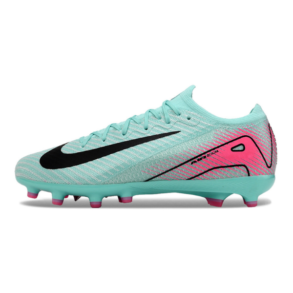 Chuteira Campo Sintético AG Nike Air Zoom Mercurial Vapor 16 Elite Infantil Azul e Rosa