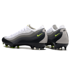Chuteira Infantil Campo Nike Air Zoom Mercurial Vapor 16 Elite FG Air Max Plus 95 Branca e Cinza Pack