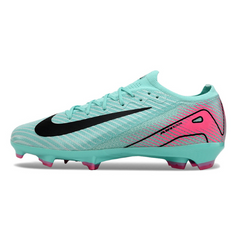 Chuteira Infantil Campo Nike Air Zoom Mercurial Vapor 16 Elite FG Azul Claro e Rosa