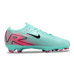 Chuteira Infantil Campo Nike Air Zoom Mercurial Vapor 16 Elite FG Azul Claro e Rosa