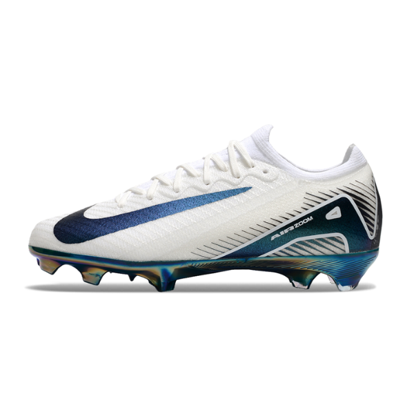 Chuteira Campo FG Nike Air Zoom Mercurial Vapor 16 Elite Branca e Verde Infantil