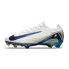 Chuteira Infantil Campo Nike Air Zoom Mercurial Vapor 16 Elite FG Branca e Verde