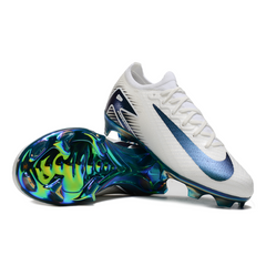 Chuteira Infantil Campo Nike Air Zoom Mercurial Vapor 16 Elite FG Branca e Verde