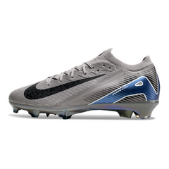 Chuteira Infantil Campo Nike Air Zoom Mercurial Vapor 16 Elite FG Cinza e Preto