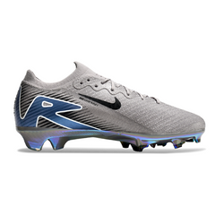 Chuteira Infantil Campo Nike Air Zoom Mercurial Vapor 16 Elite FG Cinza e Preto