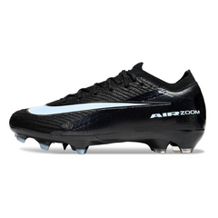 Chuteira Infantil Campo Nike Air Zoom Mercurial Vapor 16 Elite FG Preta e Branca