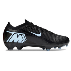 Chuteira Infantil Campo Nike Air Zoom Mercurial Vapor 16 Elite FG Preta e Branca